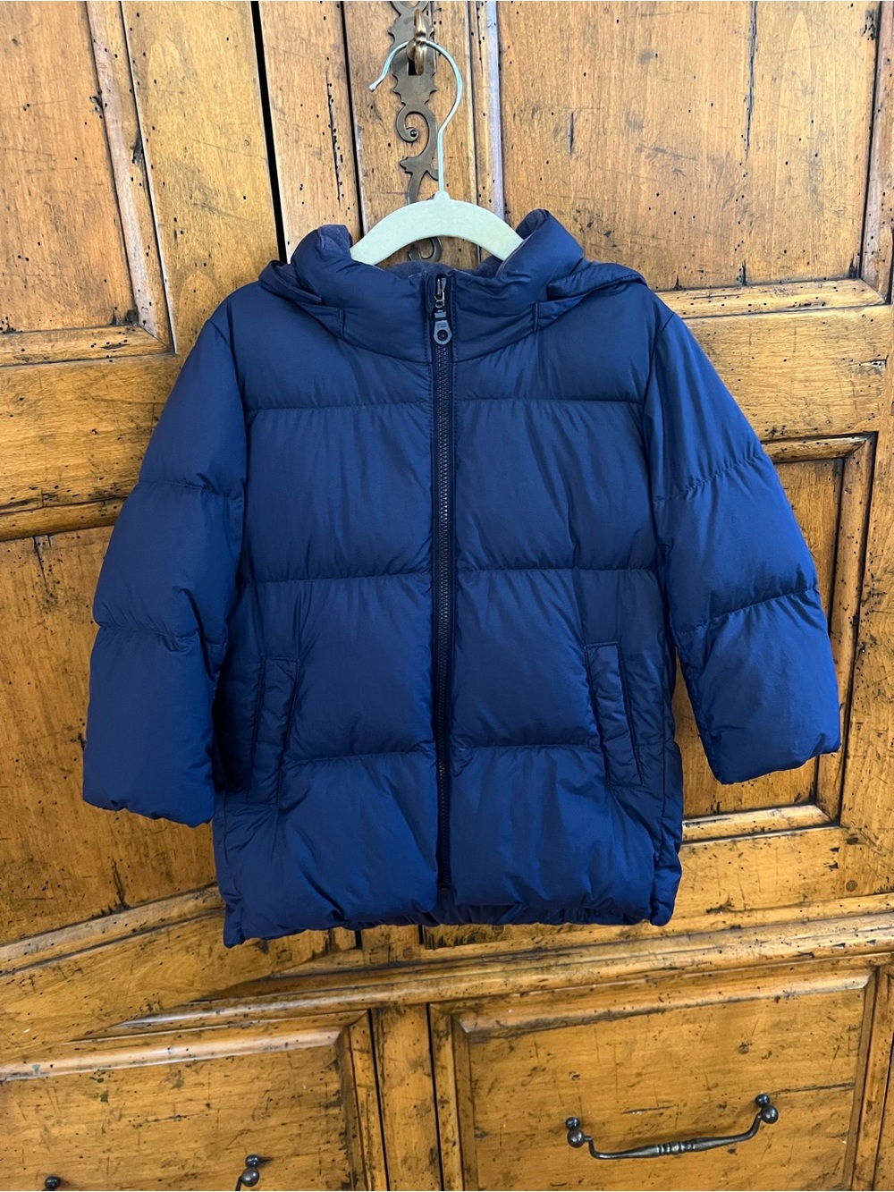 Uniqlo Baby Navy Puffer Jacket with Hood  18-24M